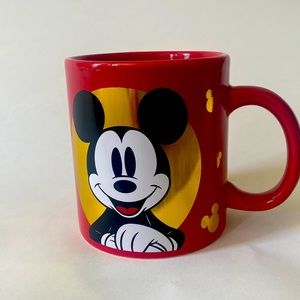 Mickey Mouse mug, red and gold. Great gift for the fan of Disney or Mickey Mouse